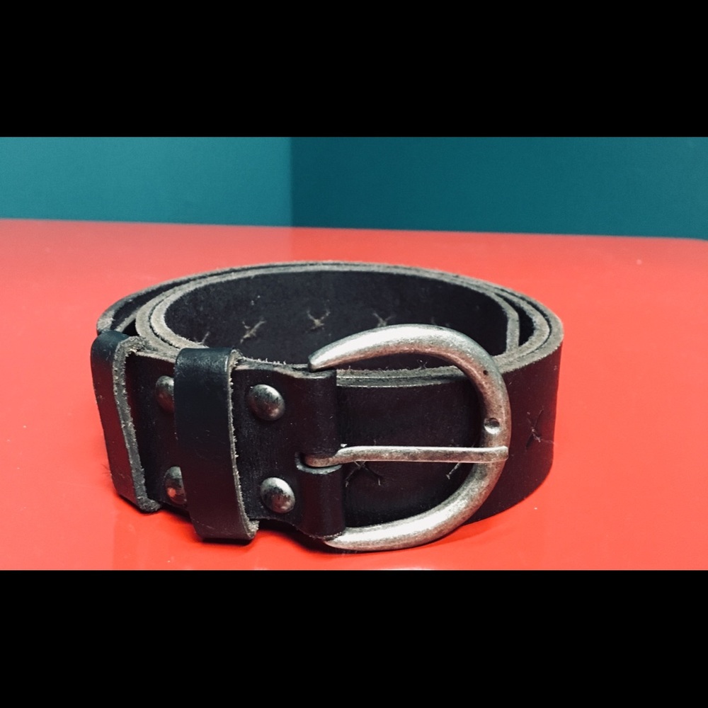 Free People leather cutout belt